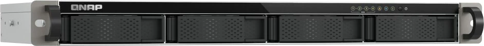 NAS QNAP TS-433eU, 4 GB RAM, 1U rack, brez diskov, črn