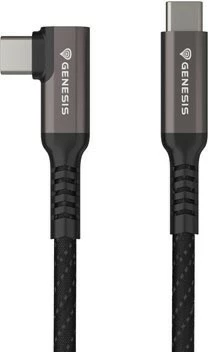USB-C kabel Natec Genesis NVC-2218, 3.2 Gen 2, 3 m, 10 Gb/s, PD 60 W, črno/siv