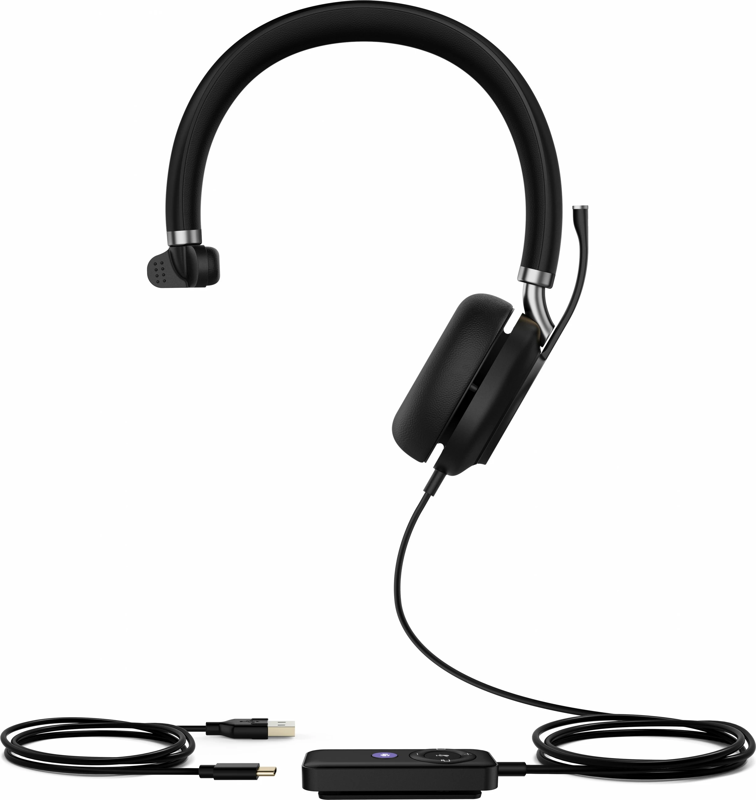 Slušalke mono za Teams Yealink UH38, USB-A-USB, žične in brezžične, črne