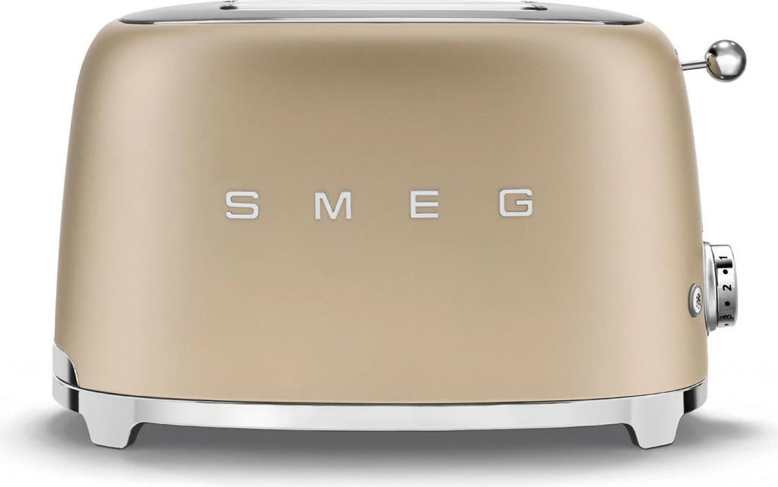 Toster SMEG TSF01CHMEU, 2 rezini, 950 W, zlato/champagne