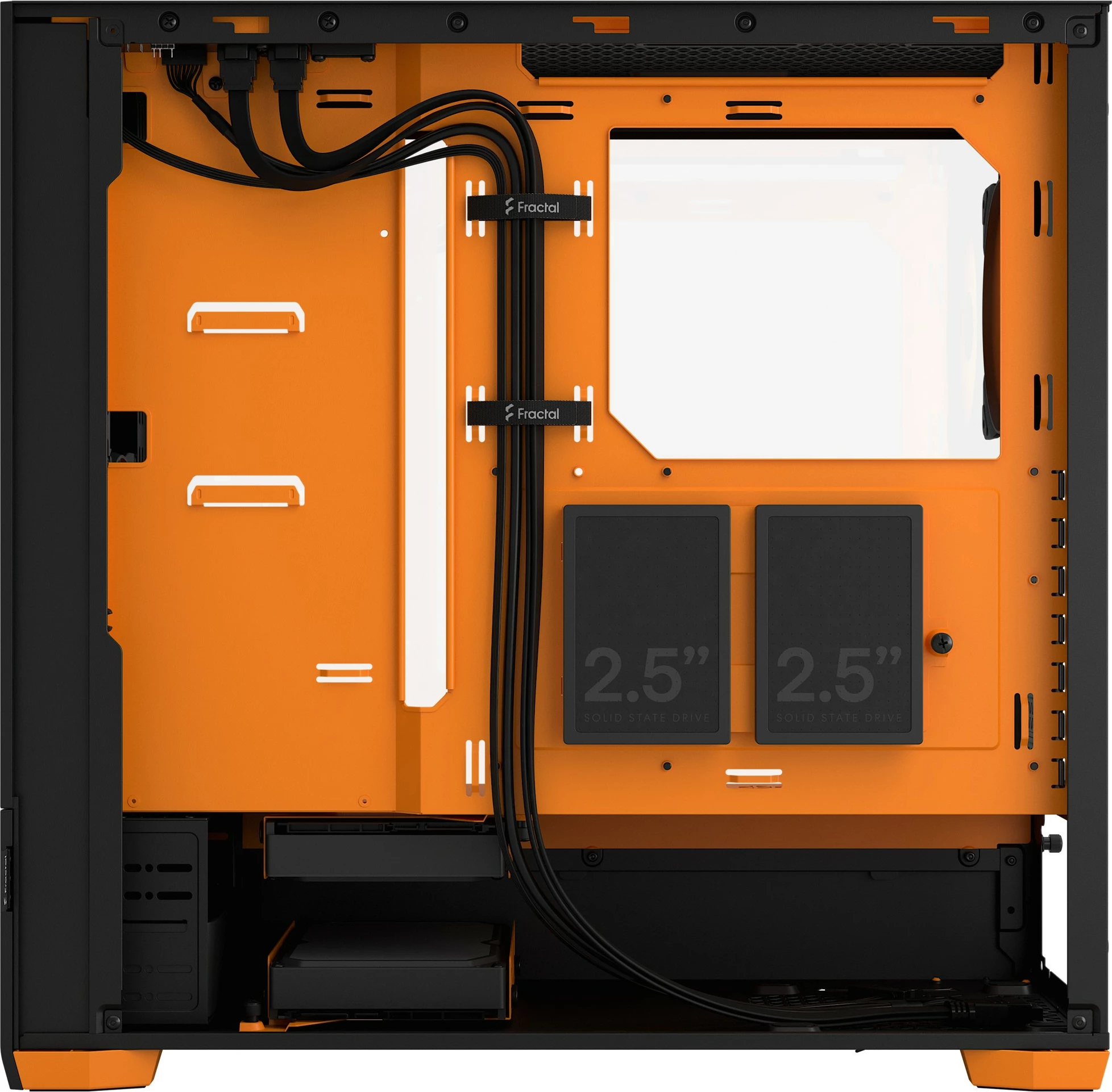 Kozar Fractal Design Pop Air RGB Orange Core TG Clear Tint, midi tower, kaljeno steklo, RGB, črno/oranžen