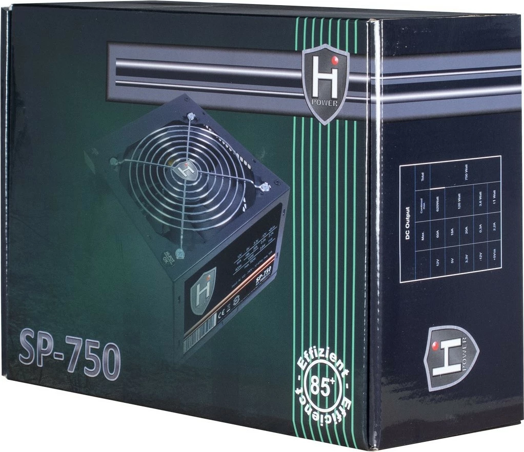 Napajalnik 750 W, 100 - 240 V, 50 - 60 Hz, 10 A, aktiven, Inter-Tech HIPOWER SP-750