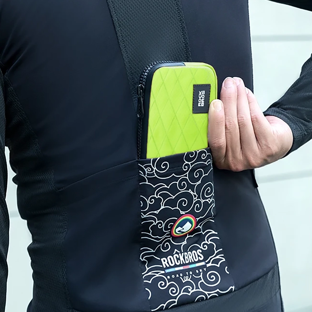 Kolesarska torba Rockbros 30990043005, 0,15 l, svetlo zelena