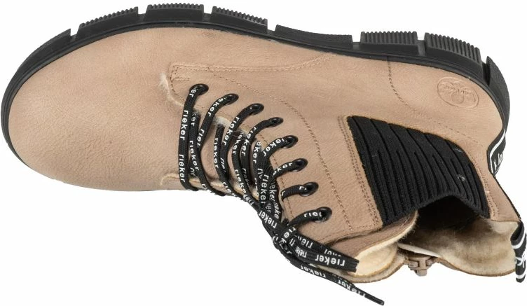 Kratke škornje Rieker za ženske, bež