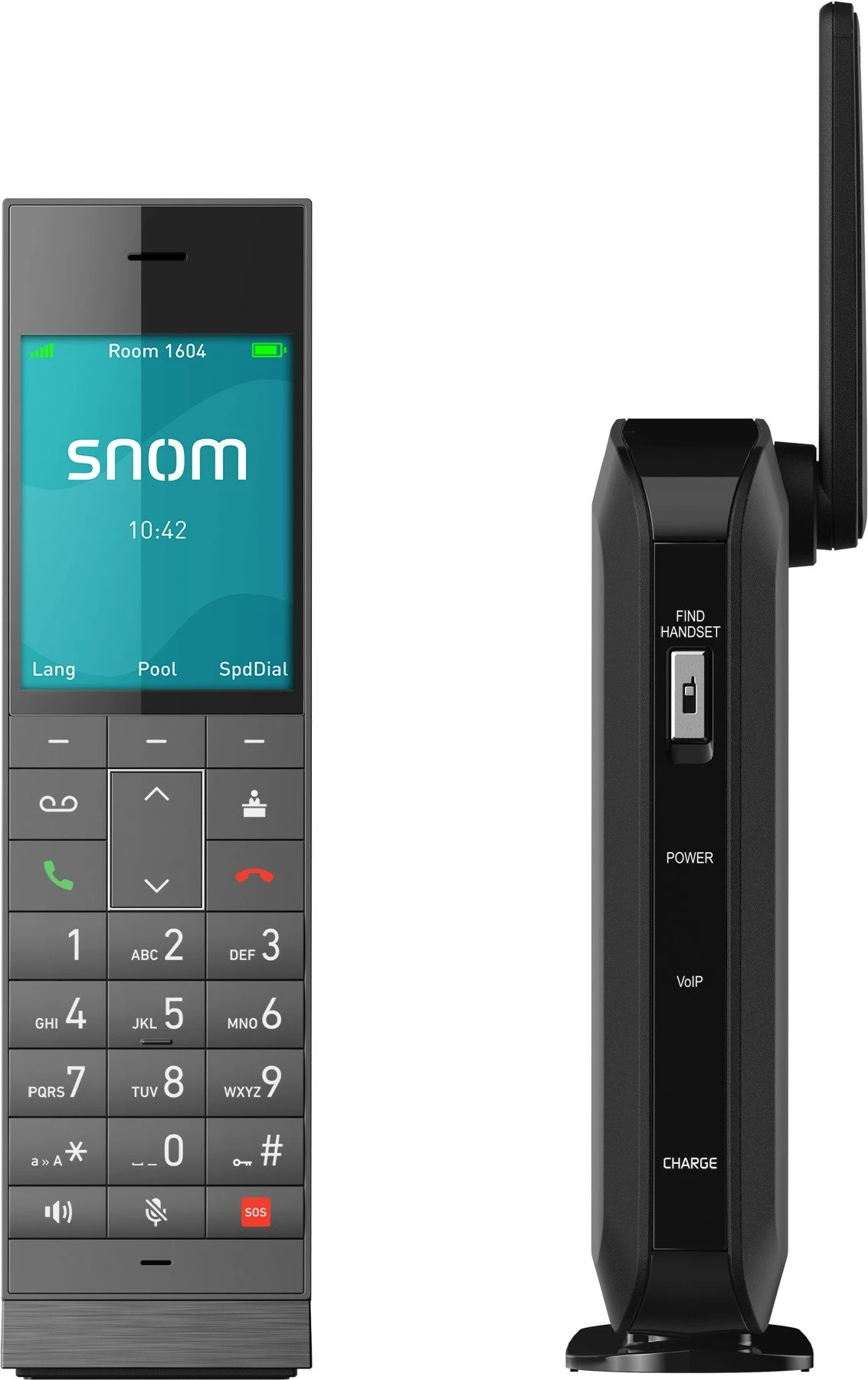 DECT telefon SNOM HM201, VoIP, črn