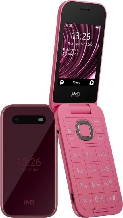 Flip telefon HMD 2660 TA-1711, Dual SIM, 128 MB, 64 MB RAM, 4G, rdeč