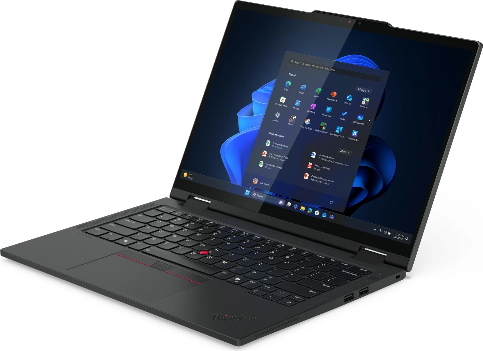 Prenosnik 2-v-1 Lenovo ThinkPad T14s G1 CU7 255U, 32GB RAM, 1TB SSD, Windows 11 Pro, črn