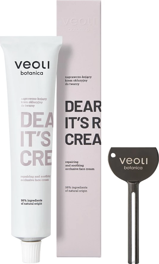Obnovitveni in pomirjujoči krem za obraz Veoli Botanica Dear Skin It’s Rich Cream Repairing Soothing Occlusive, uniseks, 75 ml