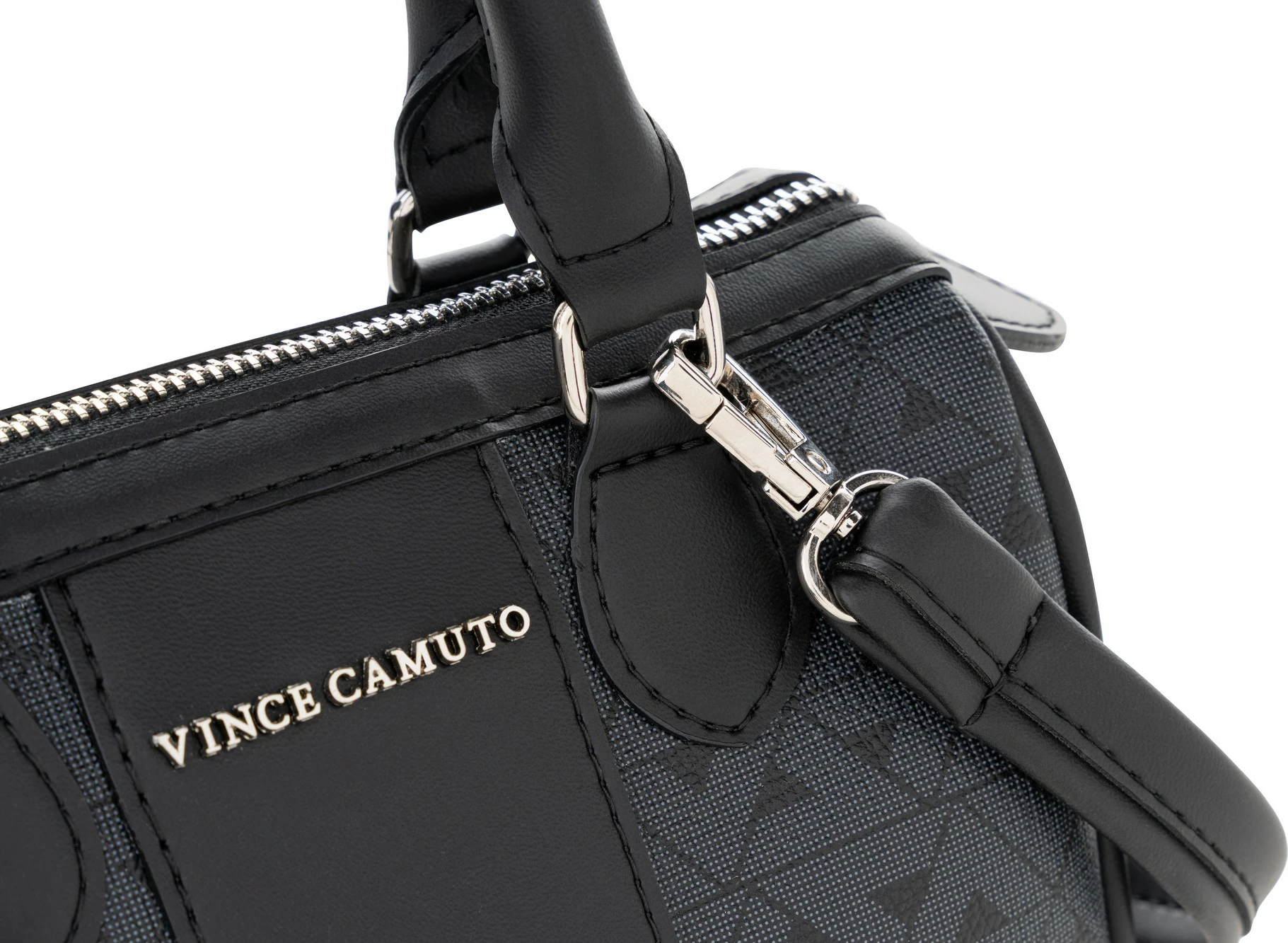 Ročna torbica Rimini, monogram, Vince Camuto, črna