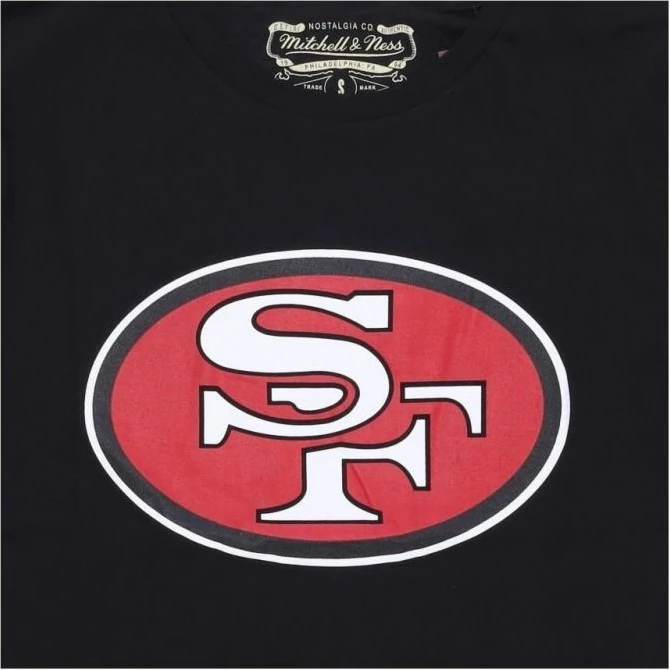 Majica za moške Mitchell & Ness z logotipom NFL ekipe San Francisco 49ers, črna