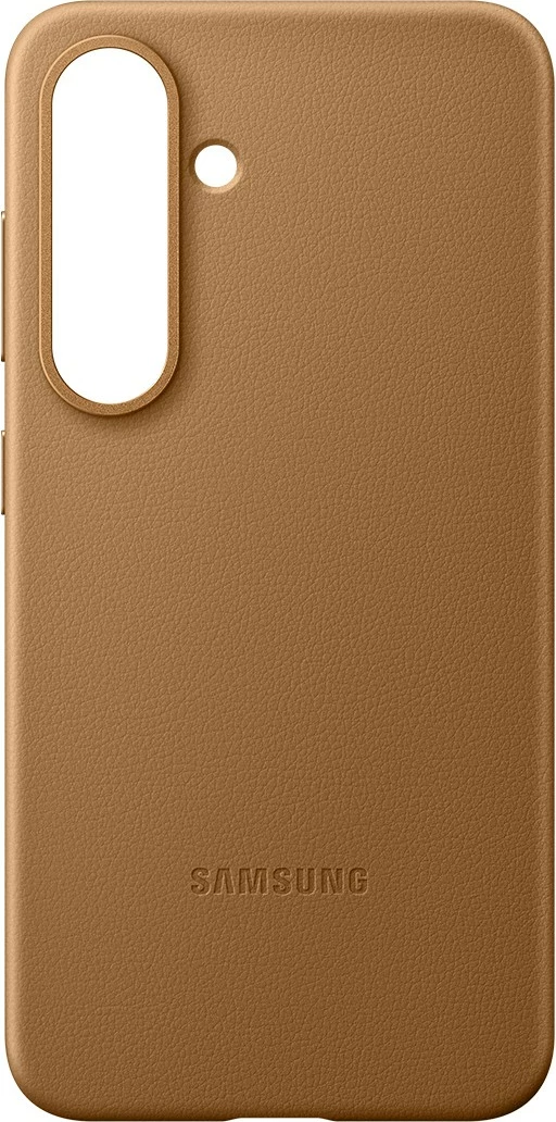 Ovitek za Samsung Galaxy S25 Kindsuit, umetno usnje, camel