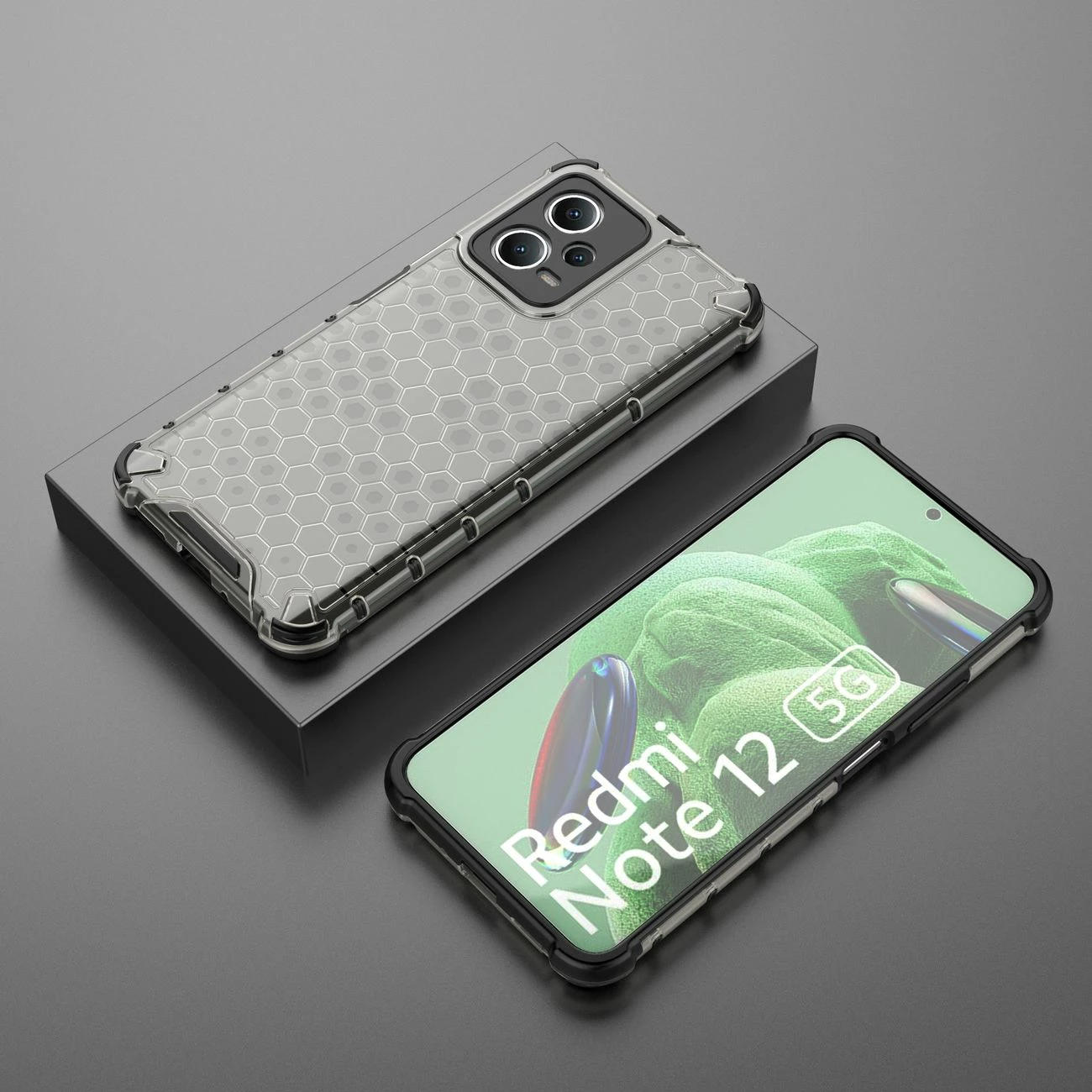 Ovitek za telefon Honeycomb Hurtel za Xiaomi Redmi Note 12 5G / Poco X5 5G, črn