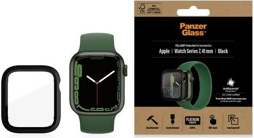 Zaščitni ovitek PanzerGlass za Apple Watch 7/8, 41 mm, črn