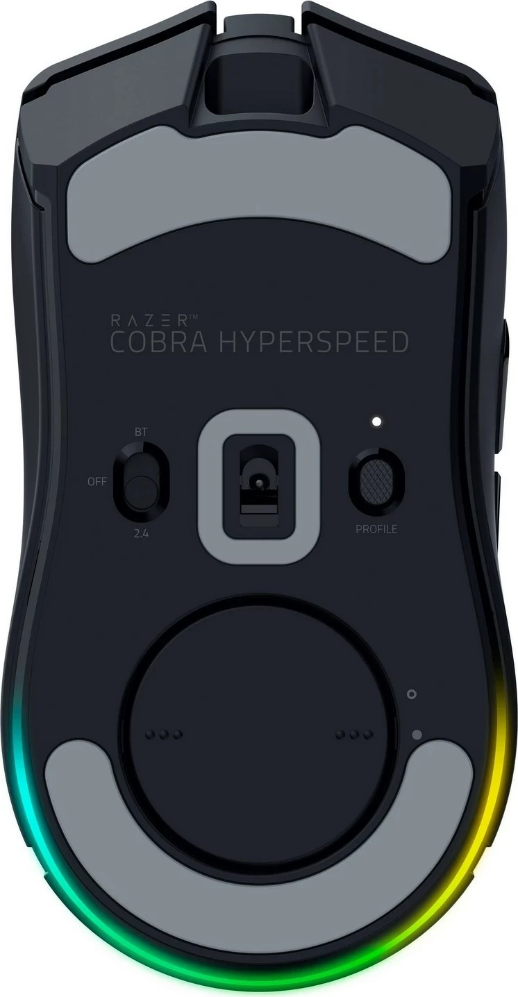 Gaming miš Cobra HyperSpeed Razer, RGB, brezžična/žična, črna