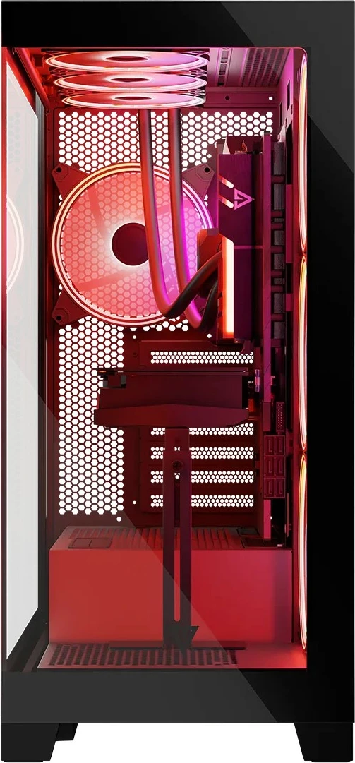 Računalniško ohišje MODECOM Volcano Space ARGB, Midi Tower, kaljeno steklo, črno