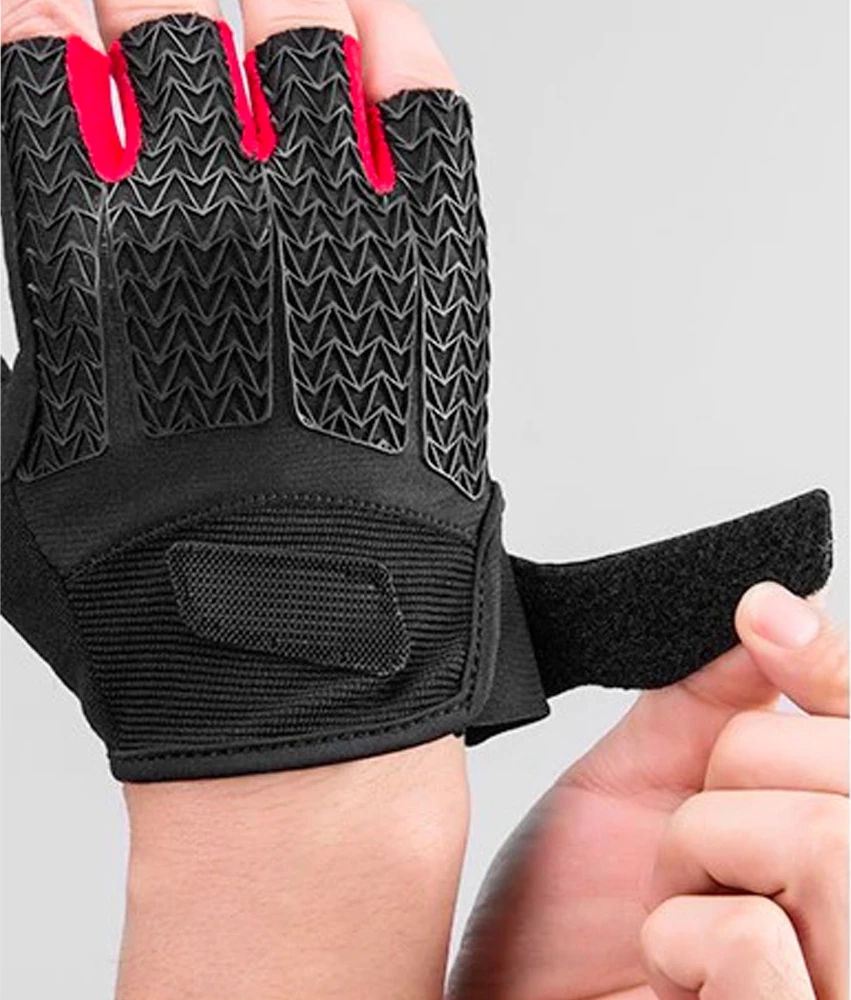 Rokavice za kolesarjenje z gelom Rockbros S169BR, XXL, črno/rdeče