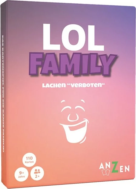 Družabna igra s kartami Lachen verboten, Anzen LOL FAMILY, večbarvna