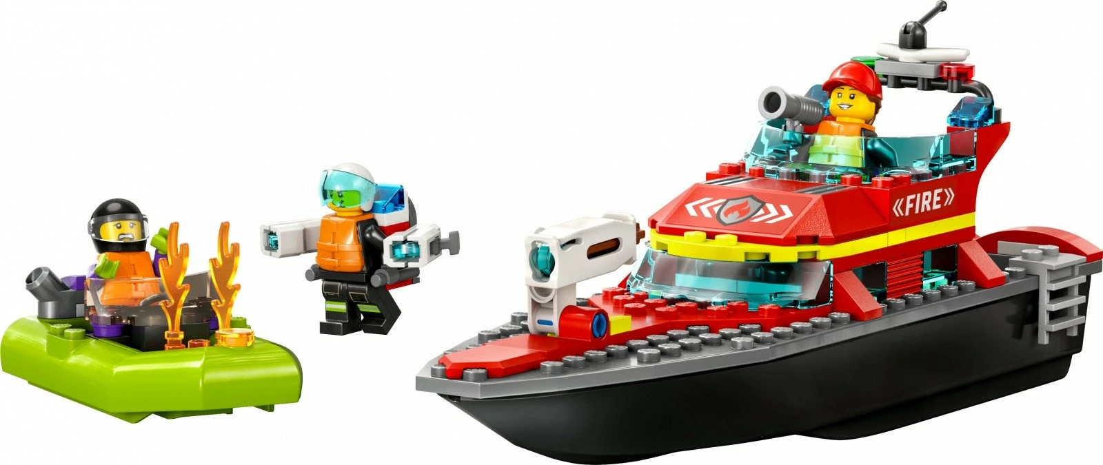 Gradbeni set gasilska ladja, 144 kocke, za otroke — LEGO City Fire Boat 60373
