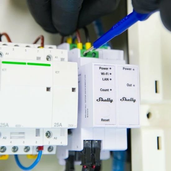 Merilnik energije Shelly Pro 3EM-3CT63, WLAN LAN, DIN-Rail