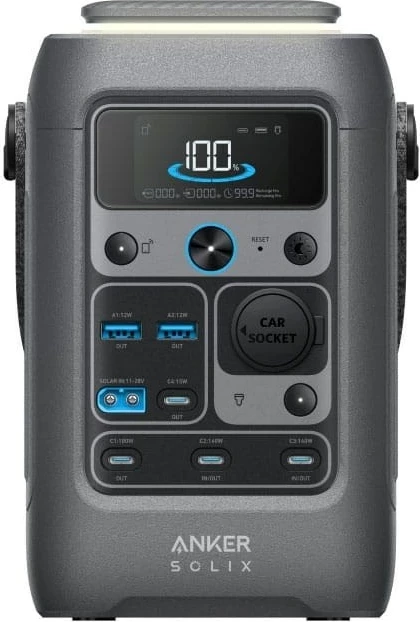 Prenosna energijska postaja, Anker Solix C300X, 300 W, 288 Wh, črna