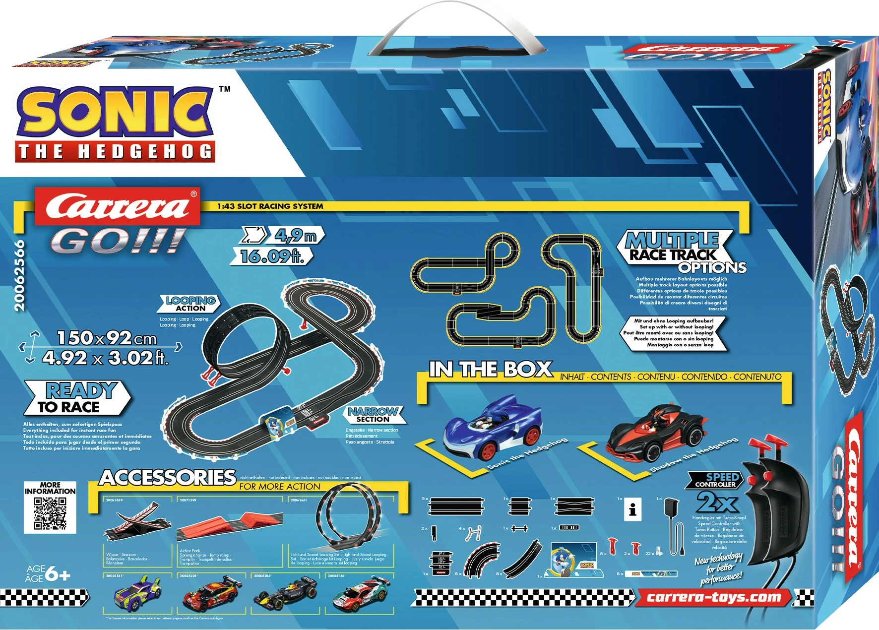 Set proge za dirke 4,9 m, Carrera GO!!! Sonic the Hedgehog