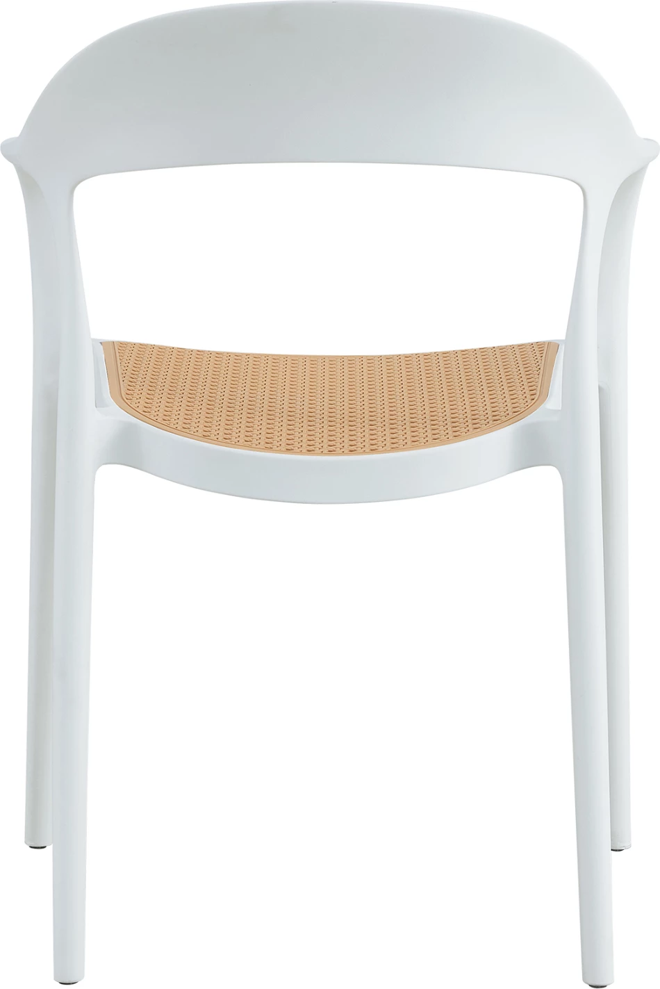 Polipropilenski naslanjač CLEO FH5935.01 belo-bež 57x53x81H cm