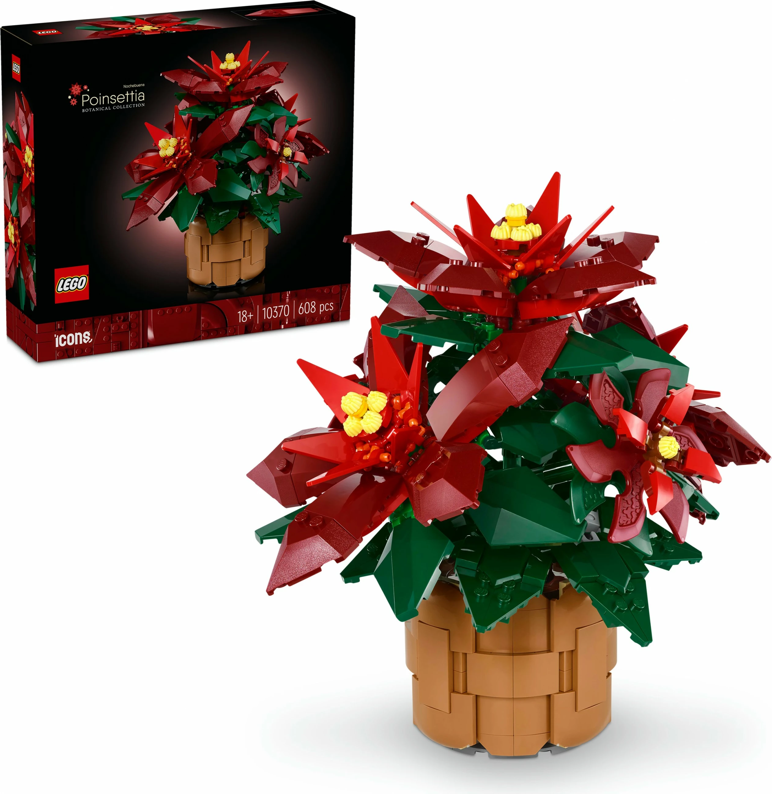 Božična zvezda, 608 kosov, večbarvna, LEGO Icons 10370