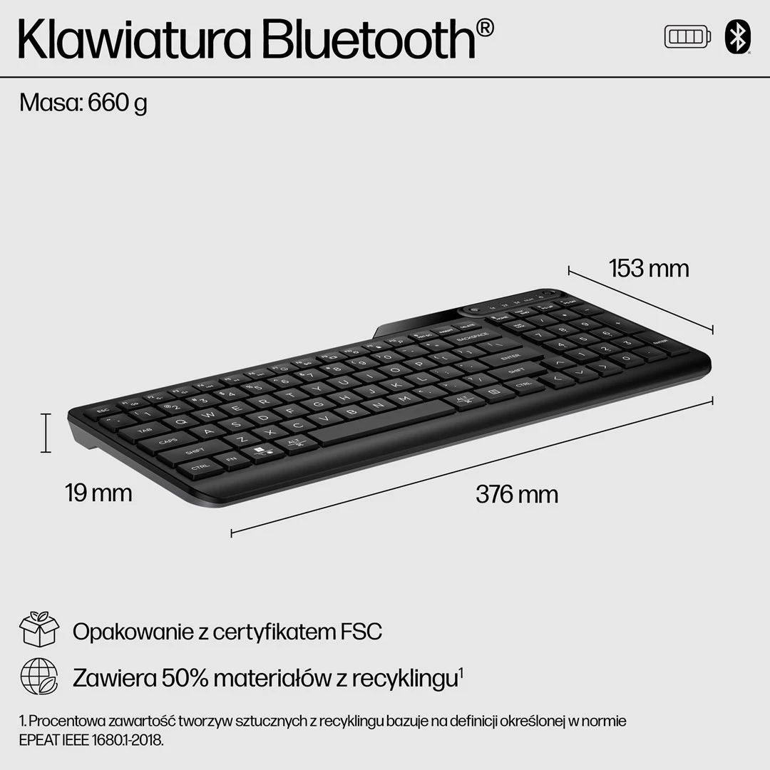 Bluetooth tipkovnica za več naprav HP 460