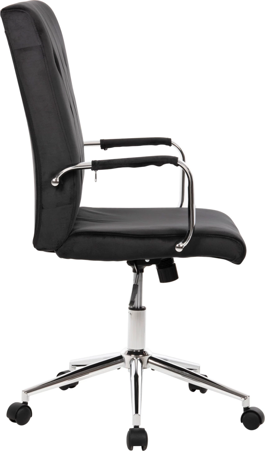 Pisarniški stol JOSEF FH1181.04 črn žamet-inox osnova 58x61x105-113Hcm