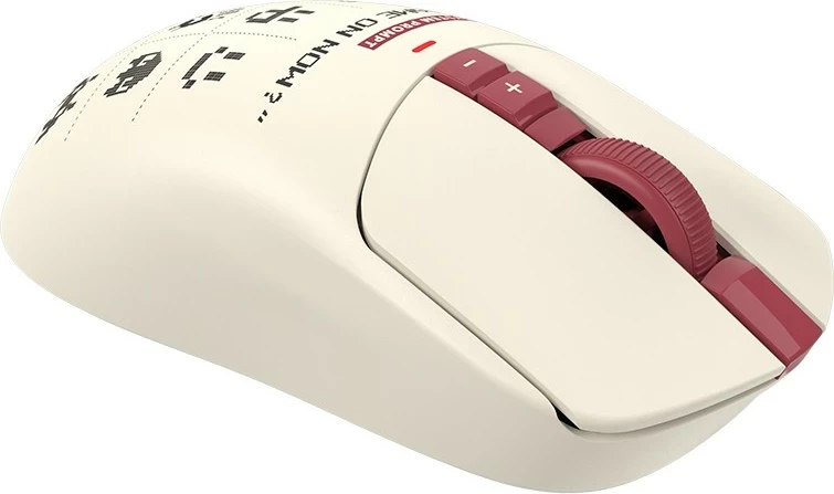 Igralna miška A4-Tech Bloody R72 ULTRA DUO Pixels Red, brezžična, RGB, bela