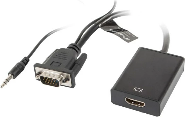 Povezovalni kabel HDMI - type A na VGA, 0,2 m, črn Lanberg AD-0021-BK