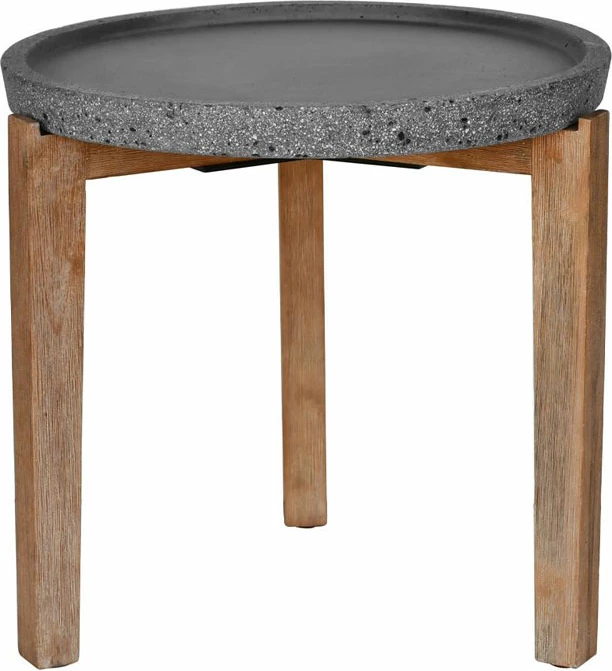 Kavni mizica Orrin, antracit–naravna, 53x53x48 cm