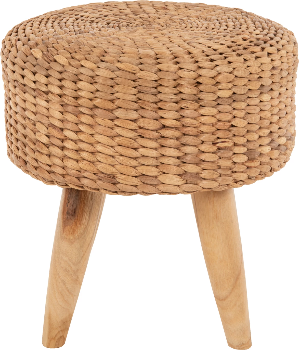 Stol JIM FH7824 iz tikovine v naravni barvi z matiranim sedežem Φ43x43Hcm