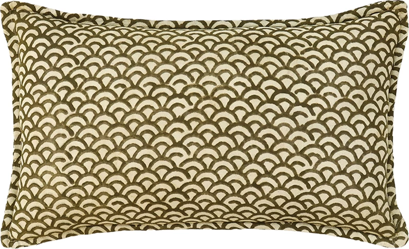 Okrasna blazina Calliste C, bombaž, olivno-bež, 40x60 cm