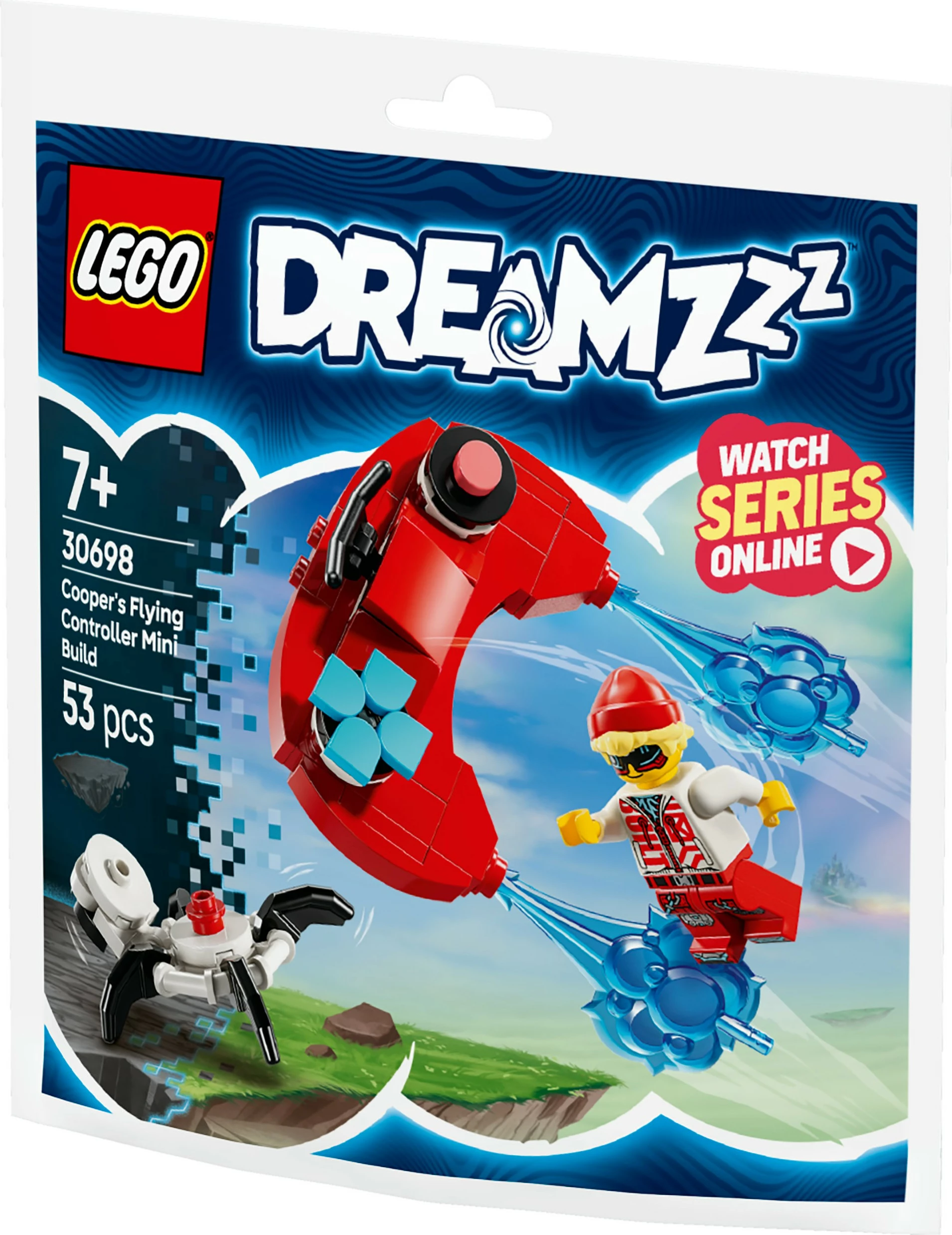 Mini gradbeni komplet Cooperjev letalni krmilnik, LEGO DREAMZzz 30698, 53 kosi, večbarven
