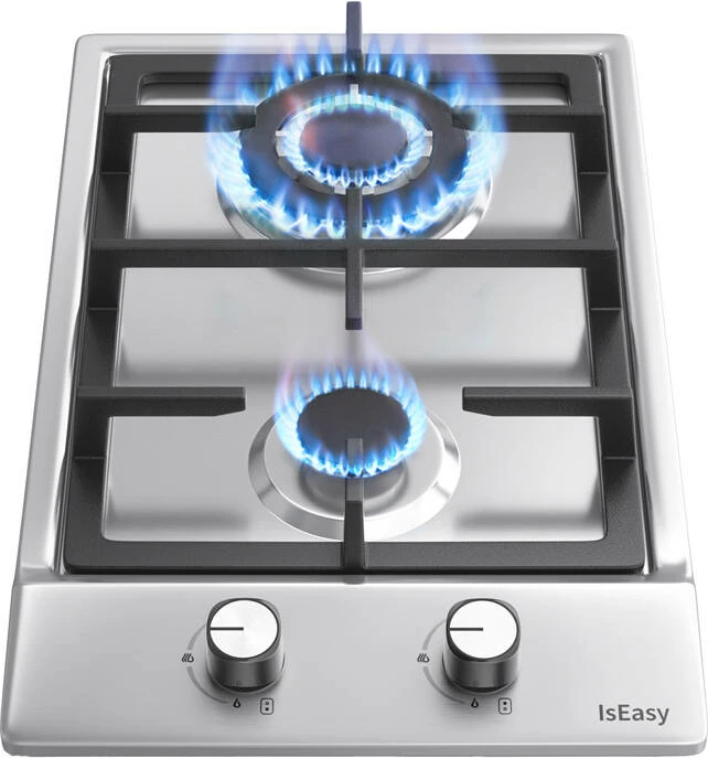 Gasilna kuhalna plošča IsEasy MGBS-312A, 2 gorilnika, inox, vgradna