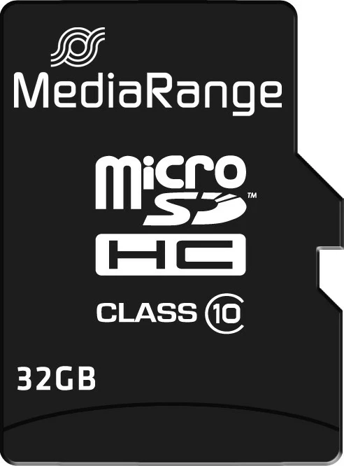 MicroSDHC kartica 32 GB, Class 10, z adapterjem, črna - MediaRange