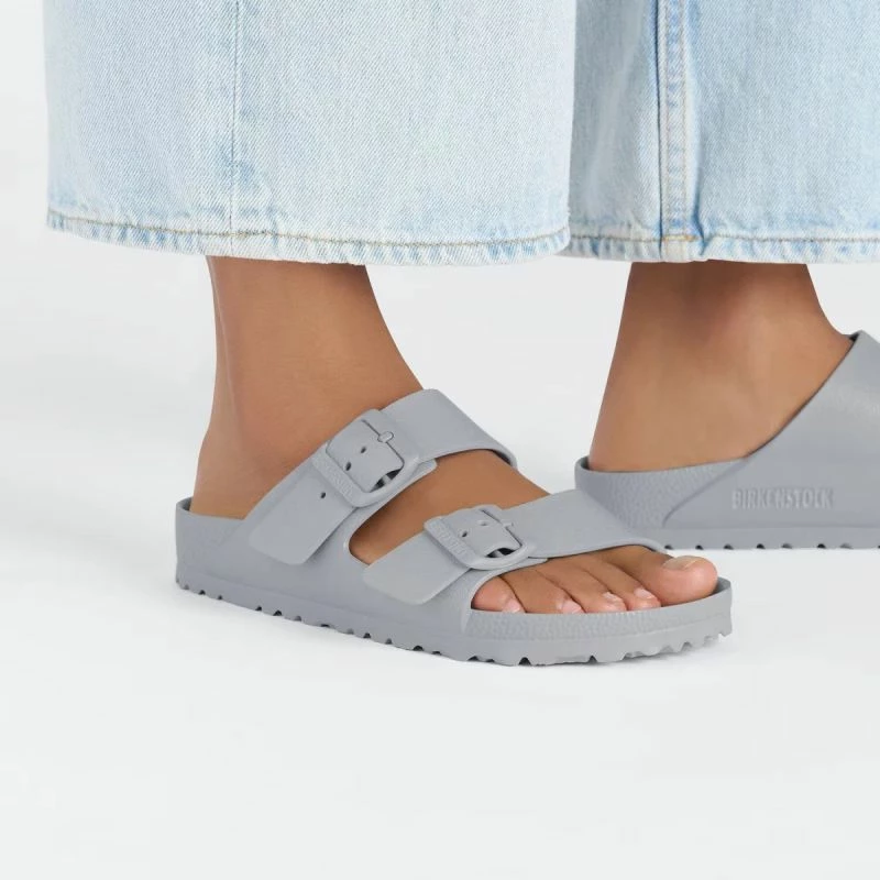 Natikače Arizona Birkenstock, ženske, sivo/srebrne