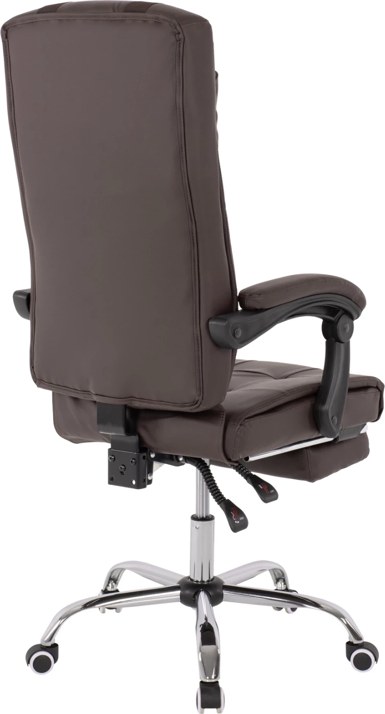 Izvršni pisarniški stol FH1057.19 rjav z zložljivim naslonom za noge 58x71x128Hcm