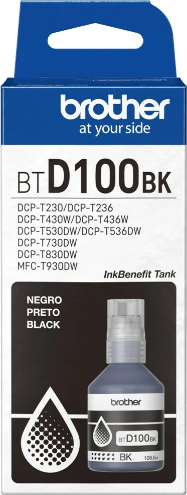 Črnilo za tiskalnik Brother BTD100BK, original, črno, 108 ml