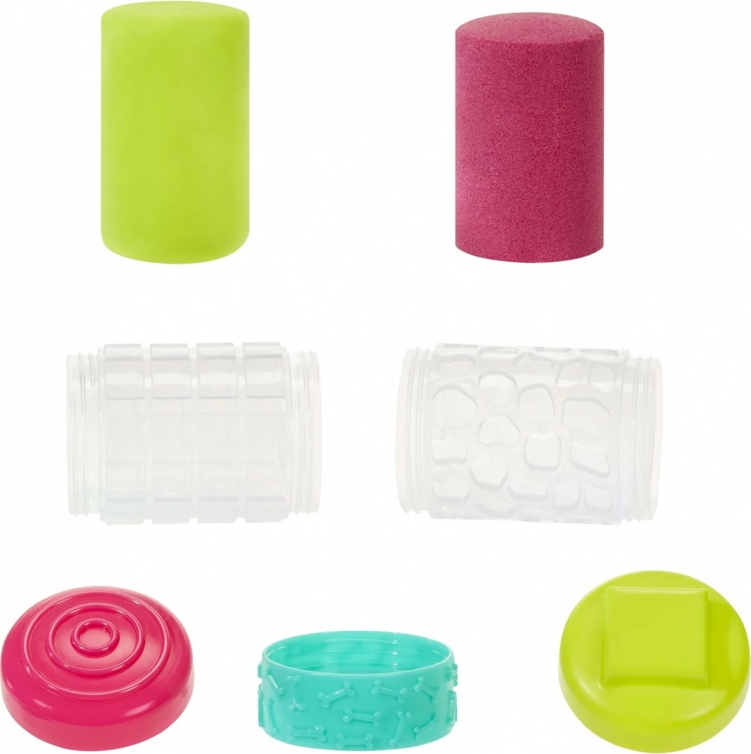 Set kinetične modelirne mase in peska MGA Wonder Factory Never Dry, limeta in rožnata