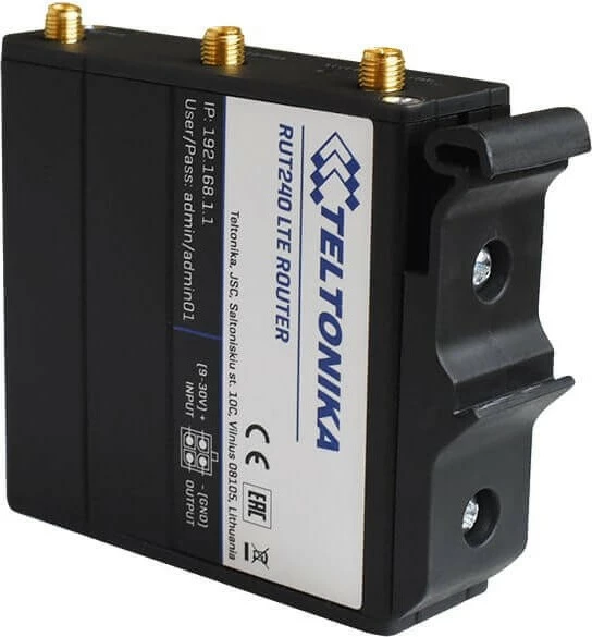 Komplet za montažo na DIN Teltonika PR5MEC11, plastika, črn