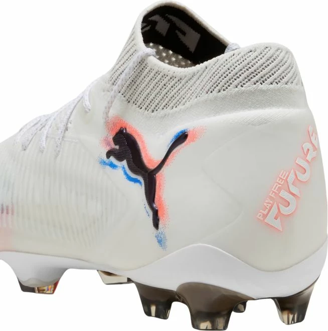 Nogometni čevlji za moške, beli-oranžni Puma Future 8 Ultimate FG M 108581 01