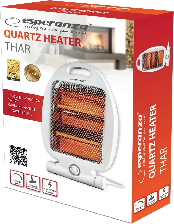 Kvarčni radiator Esperanza EHH009, 400W/800W, bel