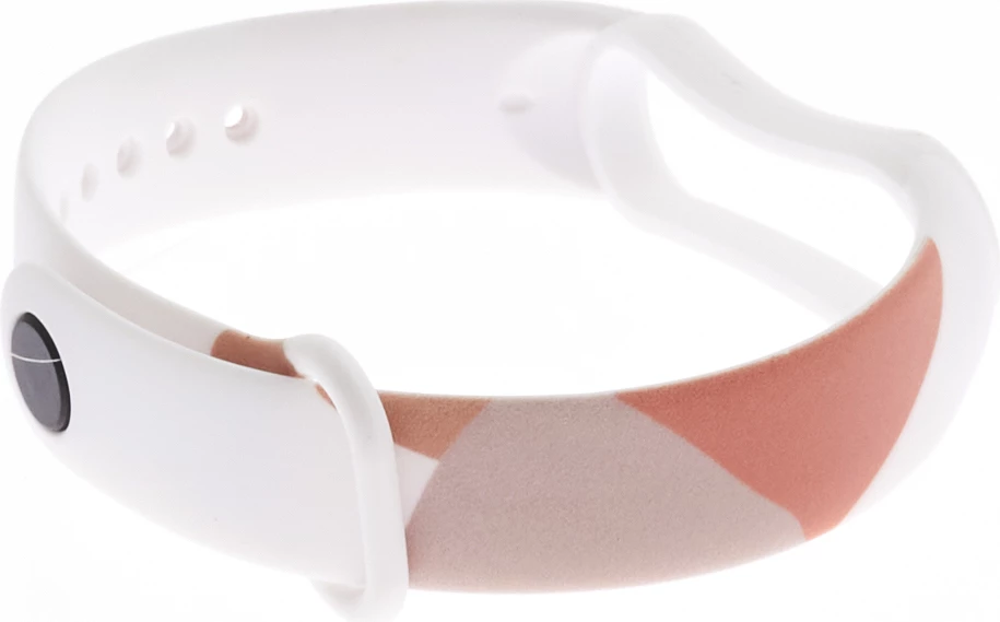 Silikonski trak kamuflaža Hurtel Moro za Xiaomi Mi Band 3/4, bela/bež/oranžna