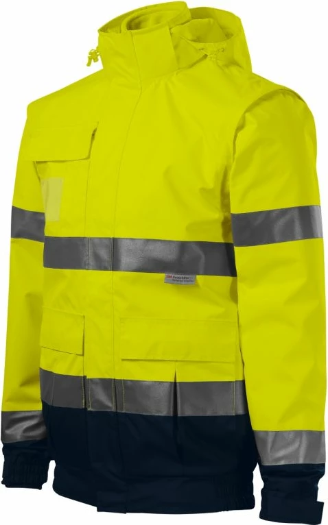 Reflektivna jakna 4 v 1 Rimeck HV Guard, moška, rumeno fluorescentna