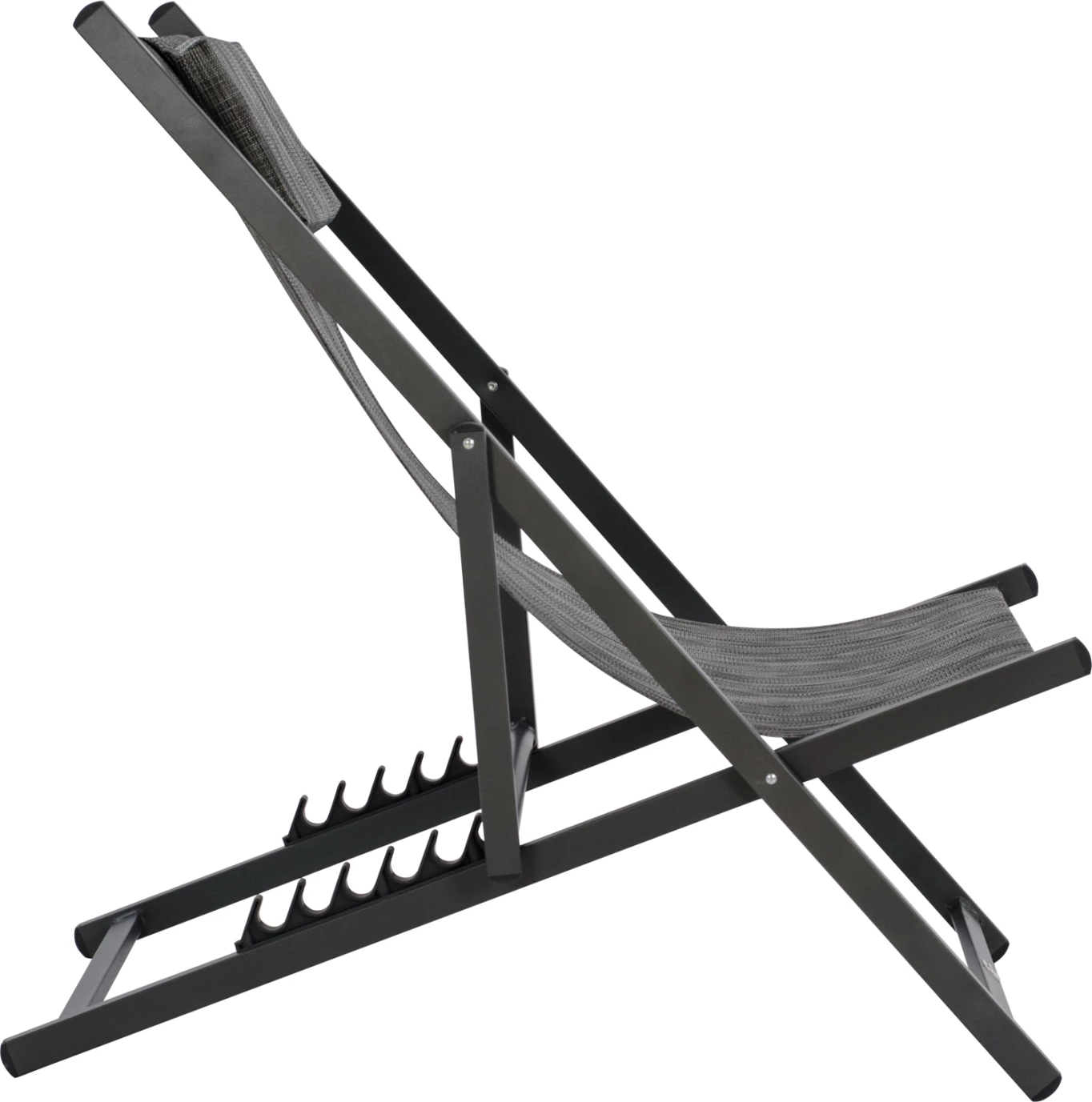 Profesionalni ležalni stol KEA FH5076.10 aluminij in textilene v sivi barvi 59,5x102,5x94H cm