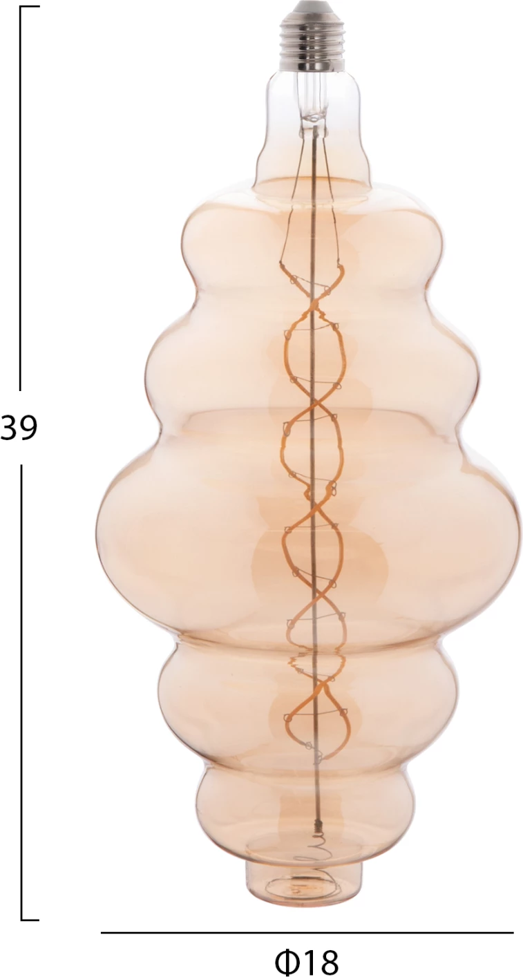 LED žarnica FH4056.02 z nitko 8W E27 3000K zlata barva zatemnljiva