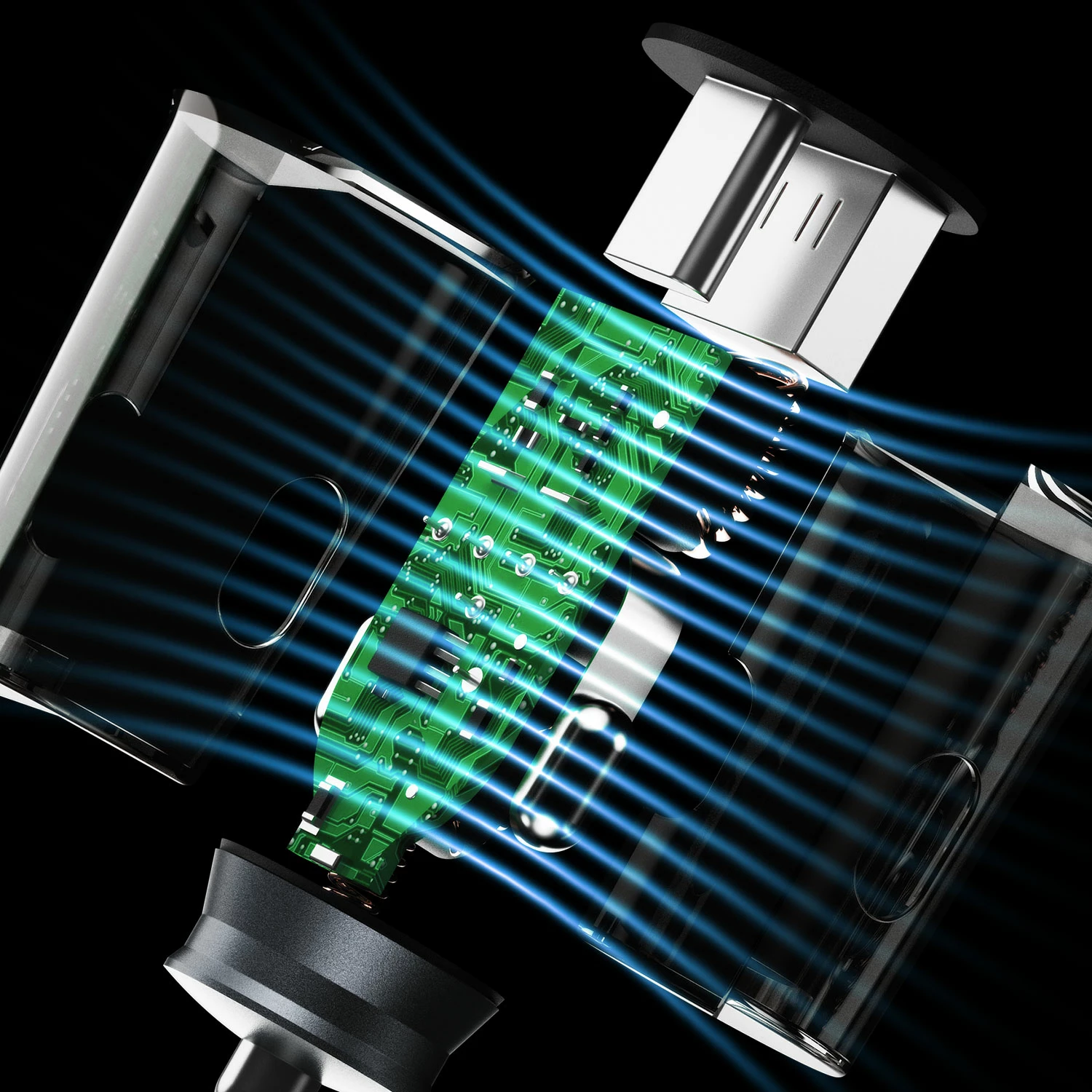 Avtomobilski polnilec 30W, 2 porta USB-A/USB-C, siv, Dudao R4T