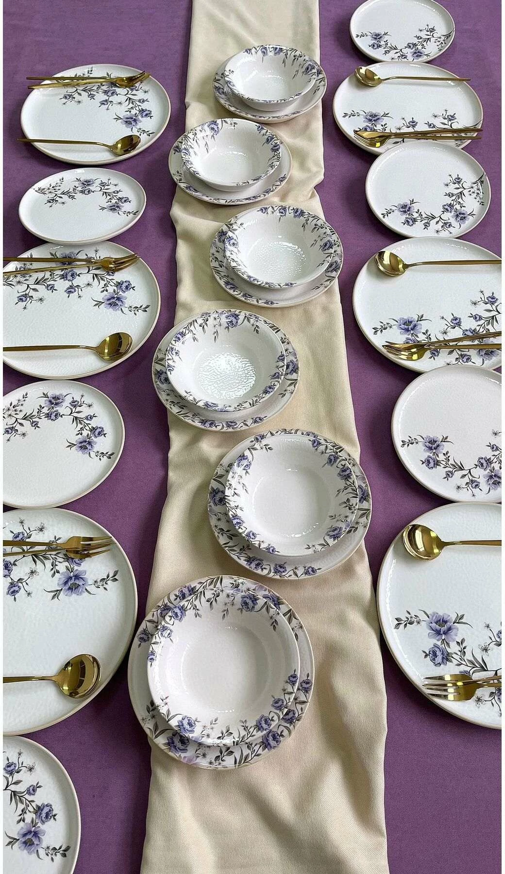 Komplet jedilne posode, 24-delni, Hermia Concept RolyefliLux24